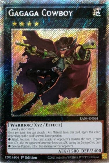 Gagaga Cowboy Platinum Secret Rare Quarter Century Stampede Yu-Gi-Oh! card