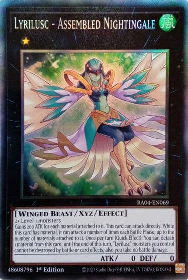 Lyrilusc Assembled Nightingale PCR Quarter Century Stampede Yu-Gi-Oh! card