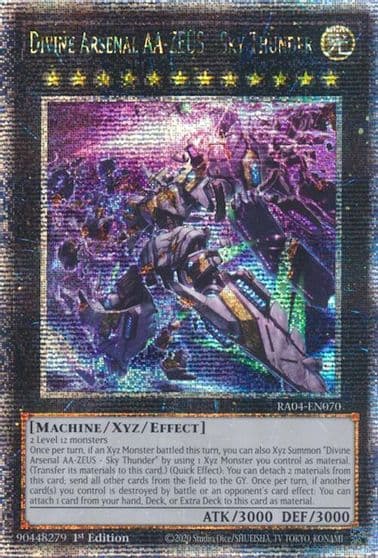 Divine Arsenal AA ZEUS Sky Thunder New Art Quarter Century Secret Rare Quarter Century Stampede Yu-Gi-Oh! card