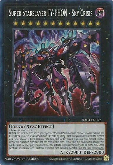Super Starslayer TY PHON Sky Crisis Quarter Century Stampede Yu-Gi-Oh! card