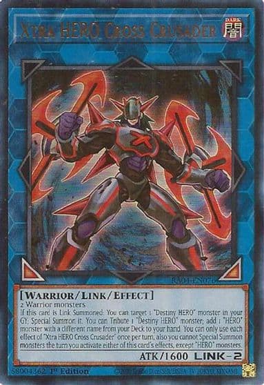 Xtra HERO Cross Crusader UR Quarter Century Stampede Yu-Gi-Oh! card
