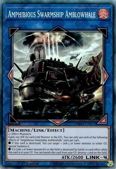 Amphibious Swarmship Amblowhale PCR Quarter Century Stampede Yu-Gi-Oh! card