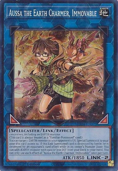 Aussa the Earth Charmer Immovable Quarter Century Stampede Yu-Gi-Oh! card