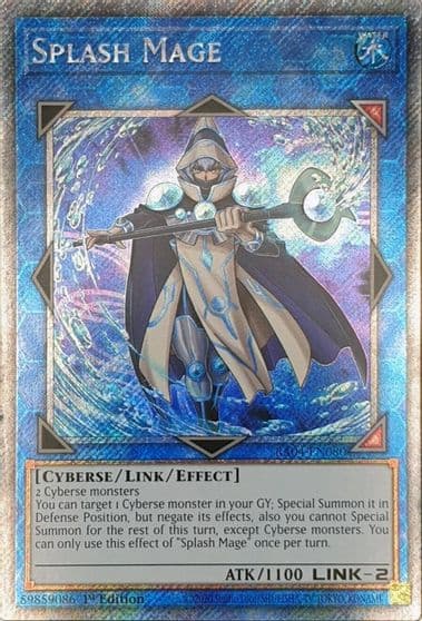 Splash Mage Platinum Secret Rare Quarter Century Stampede Yu-Gi-Oh! card