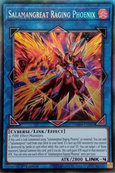 Salamangreat Raging Phoenix PCR Quarter Century Stampede Yu-Gi-Oh! card