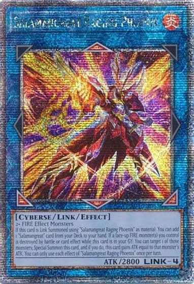 Salamangreat Raging Phoenix Quarter Century Secret Rare Quarter Century Stampede Yu-Gi-Oh! card
