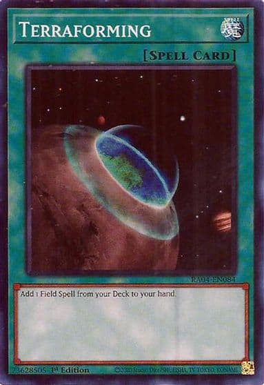 Terraforming Quarter Century Stampede Yu-Gi-Oh! card