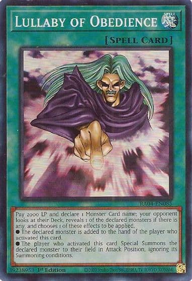 Lullaby of Obedience Quarter Century Stampede Yu-Gi-Oh! card