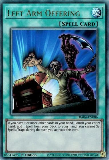 Left Arm Offering PUR Quarter Century Stampede Yu-Gi-Oh! card