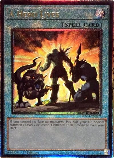 A Hero Lives PUR Quarter Century Stampede Yu-Gi-Oh! card