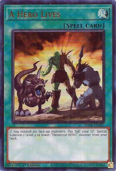 A Hero Lives UR Quarter Century Stampede Yu-Gi-Oh! card