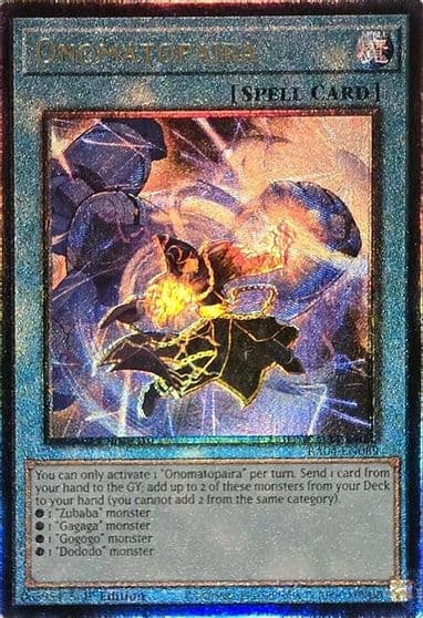 Onomatopaira PUR Quarter Century Stampede Yu-Gi-Oh! card
