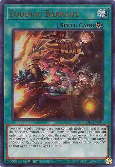Zoodiac Barrage UR Quarter Century Stampede Yu-Gi-Oh! card