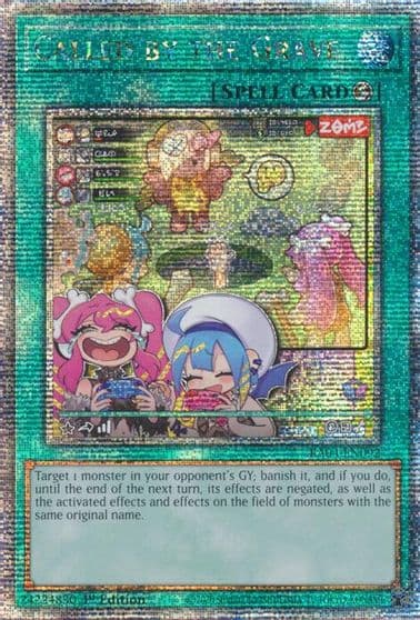 Called by the Grave New Art Quarter Century Secret Rare Quarter Century Stampede Yu-Gi-Oh! card