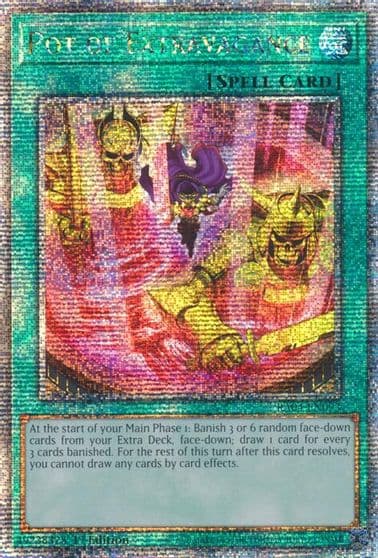 Pot of Extravagance New Art Quarter Century Secret Rare Quarter Century Stampede Yu-Gi-Oh! card