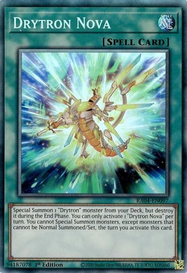 Drytron Nova PCR Quarter Century Stampede Yu-Gi-Oh! card