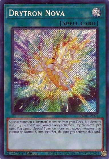 Drytron Nova Secret Rare Quarter Century Stampede Yu-Gi-Oh! card