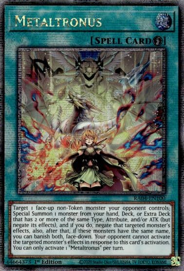 Metaltronus Quarter Century Secret Rare Quarter Century Stampede Yu-Gi-Oh! card