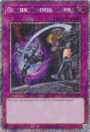 Different Dimension Ground Platinum Secret Rare Quarter Century Stampede Yu-Gi-Oh! card