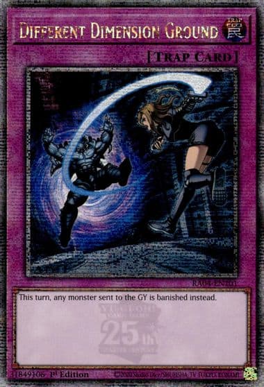 Different Dimension Ground Quarter Century Secret Rare Quarter Century Stampede Yu-Gi-Oh! card