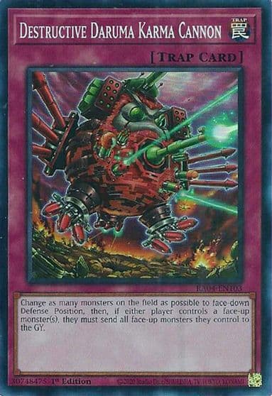 Destructive Daruma Karma Cannon Quarter Century Stampede Yu-Gi-Oh! card