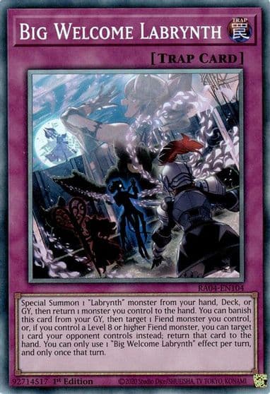 Big Welcome Labrynth PCR Quarter Century Stampede Yu-Gi-Oh! card