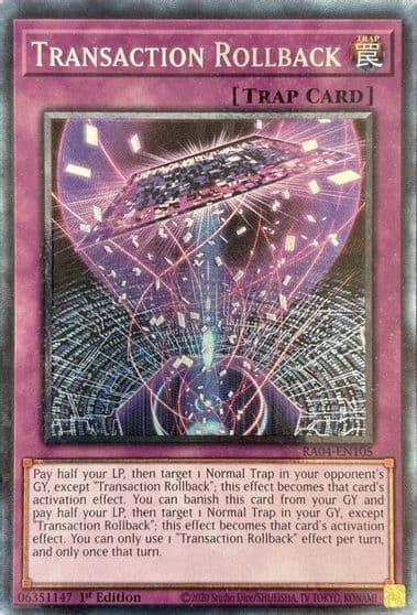 Transaction Rollback PCR Quarter Century Stampede Yu-Gi-Oh! card