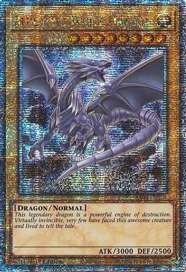 Blue Eyes White Dragon 8th Art Quarter Century Secret Rare Quarter Century Stampede Yu-Gi-Oh! card