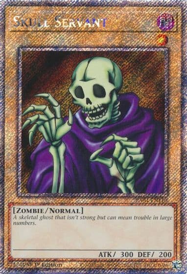 Skull Servant Platinum Secret Rare Quarter Century Stampede Yu-Gi-Oh! card