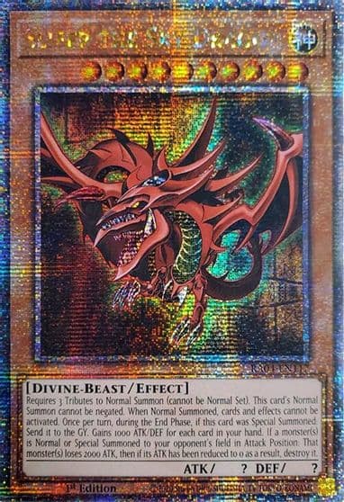 Slifer the Sky Dragon Quarter Century Secret Rare Quarter Century Stampede Yu-Gi-Oh! card