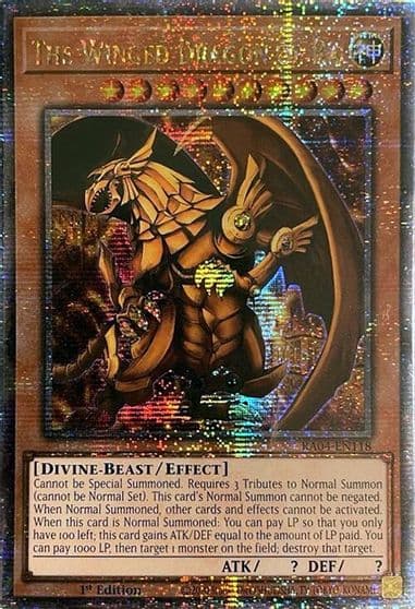 The Winged Dragon of Ra Quarter Century Secret Rare Quarter Century Stampede Yu-Gi-Oh! card