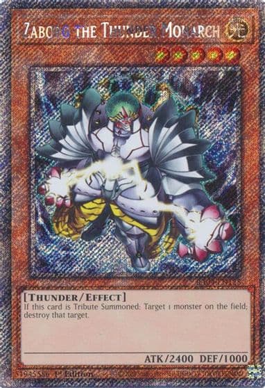 Zaborg the Thunder Monarch Platinum Secret Rare Quarter Century Stampede Yu-Gi-Oh! card