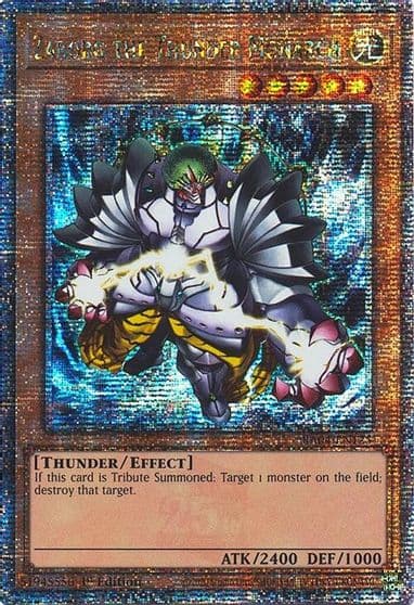 Zaborg the Thunder Monarch Quarter Century Secret Rare Quarter Century Stampede Yu-Gi-Oh! card