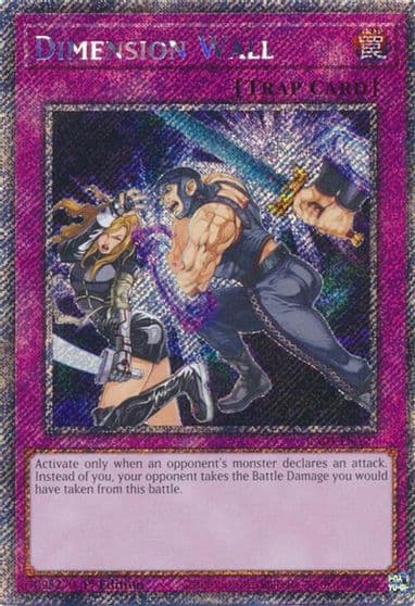 Dimension Wall Platinum Secret Rare Quarter Century Stampede Yu-Gi-Oh! card