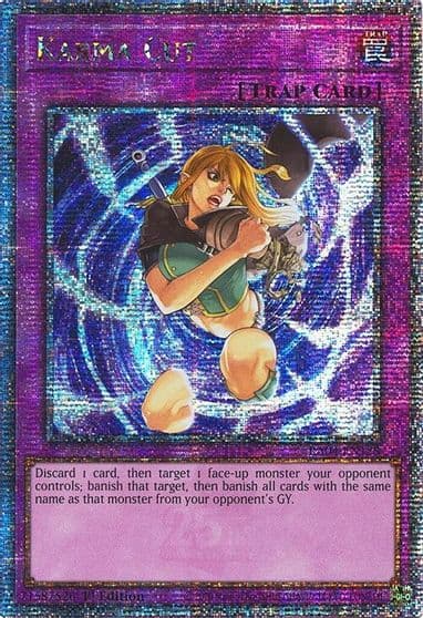 Karma Cut Quarter Century Secret Rare Quarter Century Stampede Yu-Gi-Oh! card