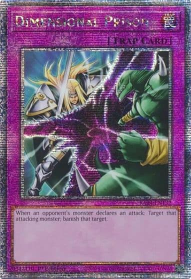 Dimensional Prison Quarter Century Secret Rare Quarter Century Stampede Yu-Gi-Oh! card