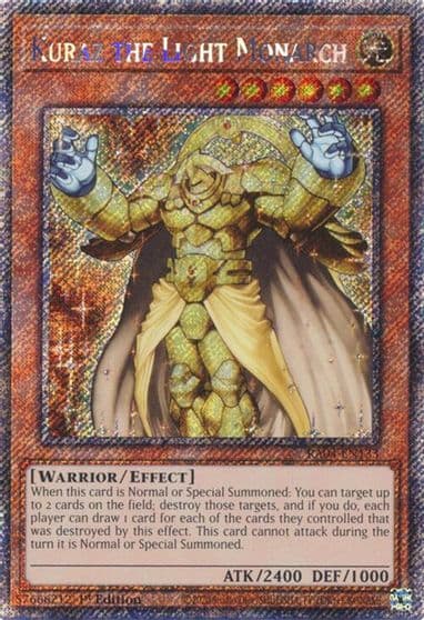 Kuraz the Light Monarch Platinum Secret Rare Quarter Century Stampede Yu-Gi-Oh! card