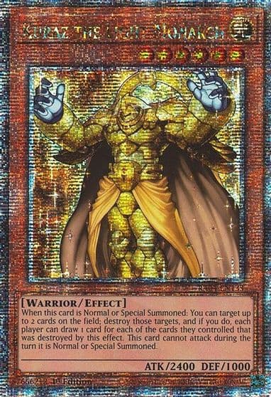 Kuraz the Light Monarch Quarter Century Secret Rare Quarter Century Stampede Yu-Gi-Oh! card