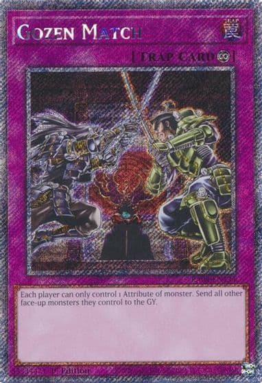 Gozen Match Platinum Secret Rare Quarter Century Stampede Yu-Gi-Oh! card