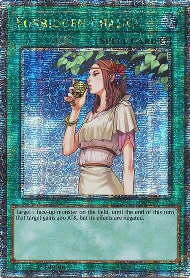 Forbidden Chalice Quarter Century Secret Rare Quarter Century Stampede Yu-Gi-Oh! card