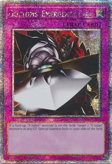 Gottoms Emergency Call Quarter Century Secret Rare Quarter Century Stampede Yu-Gi-Oh! card