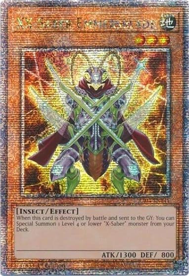XX Saber Emmersblade Quarter Century Secret Rare Quarter Century Stampede Yu-Gi-Oh! card