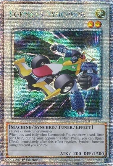 Formula Synchron Quarter Century Secret Rare Quarter Century Stampede Yu-Gi-Oh! card