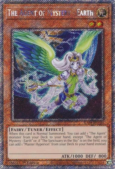 The Agent of Mystery Earth Platinum Secret Rare Quarter Century Stampede Yu-Gi-Oh! card