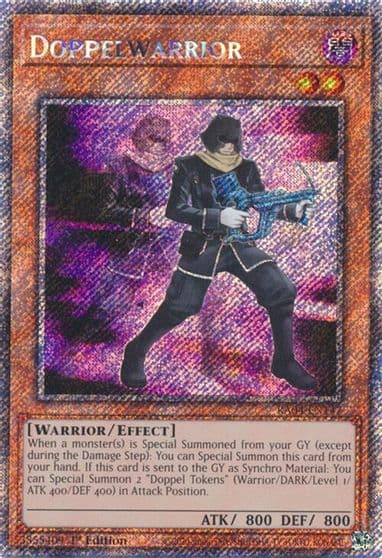 Doppelwarrior Platinum Secret Rare Quarter Century Stampede Yu-Gi-Oh! card
