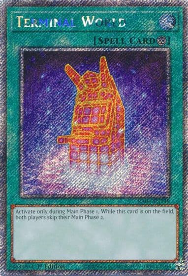 Terminal World Platinum Secret Rare Quarter Century Stampede Yu-Gi-Oh! card