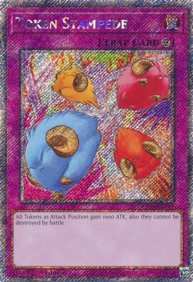 Token Stampede Platinum Secret Rare Quarter Century Stampede Yu-Gi-Oh! card