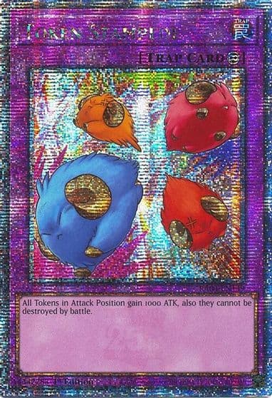Token Stampede Quarter Century Secret Rare Quarter Century Stampede Yu-Gi-Oh! card