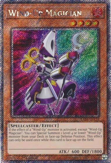 Wind Up Magician Platinum Secret Rare Quarter Century Stampede Yu-Gi-Oh! card