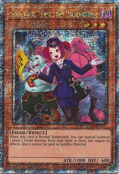 Tour Guide from the Underworld Alternate Art Quarter Century Secret Rare Quarter Century Stampede Yu-Gi-Oh! card